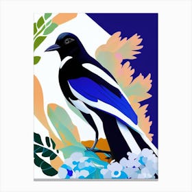 Magpie Pop Matisse 3 Bird Canvas Print
