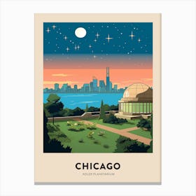 Adler Planetarium 2 Chicago Travel Poster Canvas Print
