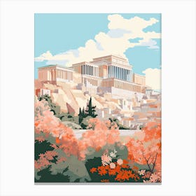 The Acropolis Museum   Athens, Greece   Cute Botanical Illustration Travel 0 Canvas Print