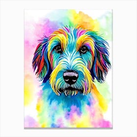 Bergamasco Sheepdog Rainbow Oil Painting dog Canvas Print