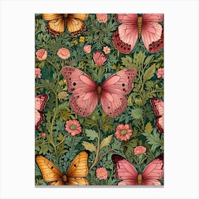 William Morris Butterfly Wallpaper Canvas Print