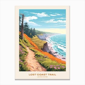 Lost Coast Trail Usa 2 Hike Poster Canvas Print