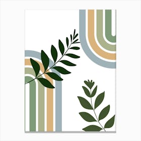 Abstract Pattern With Leaves Canvas Print