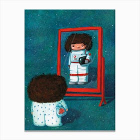 Astronaut Girl Canvas Print