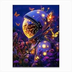 Night Sky With Butterflies Canvas Print