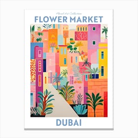 Dubai Flower Market Floral Art Print Travel Print Plant Art Modern Style Canvas Print