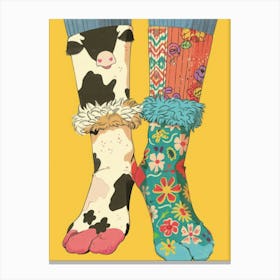 Cow Socks Canvas Print