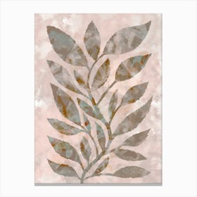 Mocha Leaves Canvas Print