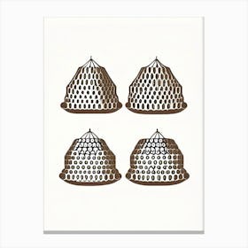 Beehive In A Row 2  Vintage Canvas Print