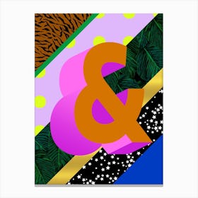 Pattern Clash Ampersand Canvas Print