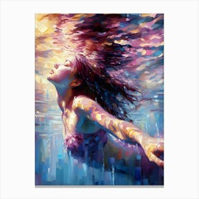 Relaxed Floating Women Canvas Print