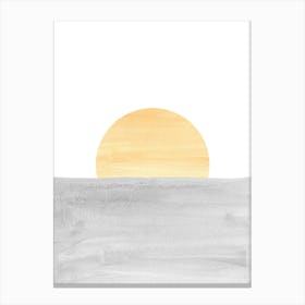 Gray minimal Sunset Canvas Print