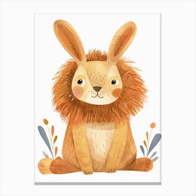 Lionhead Rabbit Kids Illustration 4 Canvas Print
