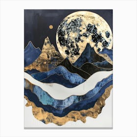 Moon Over Mountains Canvas Print