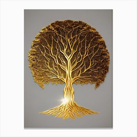 Golden Tree Of Life 2 Canvas Print