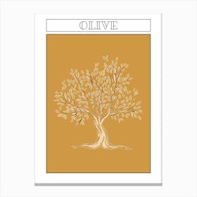 Olive Tree Minimalistic Drawing 3 Poster Canvas Print
