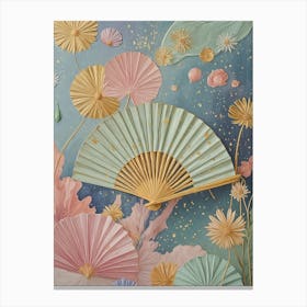 Fans In Pastel 1 Canvas Print