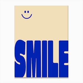 Smile! Blue Canvas Print