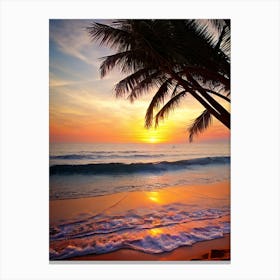 Sunset On The Beach 620 Canvas Print