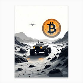 Bitcoin On The Moon 7 Canvas Print