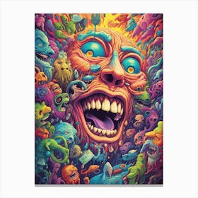 Psychedelic Monsters Canvas Print