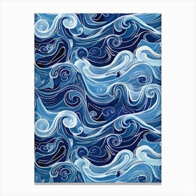 Sea Wave Pattern Canvas Print