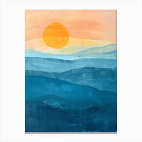 Sunset Over The Ocean 36 Canvas Print