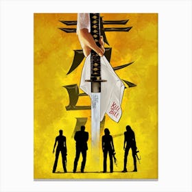 Kll Bll Tarantino silhouettes Canvas Print