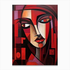 Cubist Abstract Geometric Illustration 3 Canvas Print