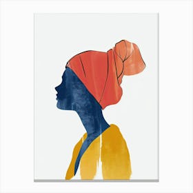 Silhouette Of A Woman, Boho, Minimalism Canvas Print