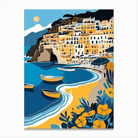 Summer In Positano Painting (152) Canvas Print
