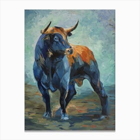 Blue Bull Canvas Print