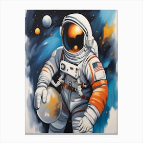 Astronaut In Space 1 Canvas Print