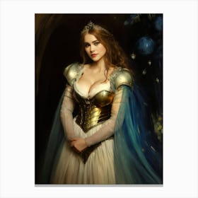 princess high fantasy art tolkien beautiful woman medieval fairytale tale fairy elven blonde painting Canvas Print
