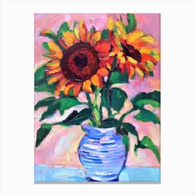 Sunflower 2 Artwork Name Flower Canvas Print