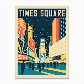 NYC with Stunning Times Square Poster Canvas Print