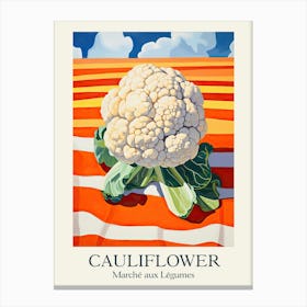 Marche Aux Legumes Cauliflower Summer Illustration 4 Canvas Print