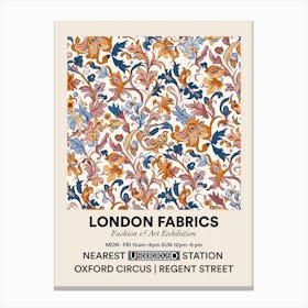 Poster Rose Mist London Fabrics Floral Pattern 4 Canvas Print