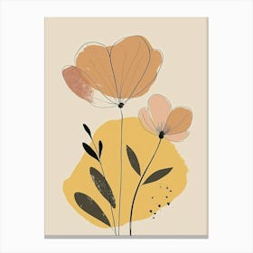 Naples Flower Market Boho Minimalist Style Canvas Print