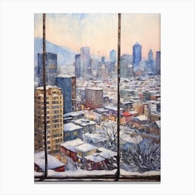 Winter Cityscape Vancouver Canada 1 Canvas Print