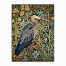 William Morris Blue Heron 3 Canvas Print