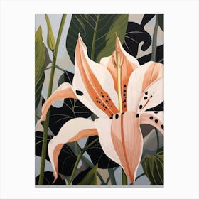 Flower Illustration Gloriosa Lily 1 Canvas Print