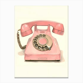 Pink Telephone Canvas Print