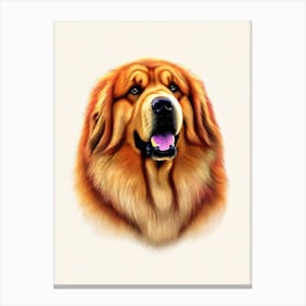 Tibetan Mastiff Illustration dog Canvas Print