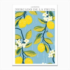 Mercado De La Fruta Lemons Illustration 4 Poster Canvas Print