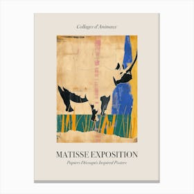 Rhino 4 Matisse Inspired Exposition Animals Poster Canvas Print