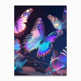 Butterflies In Migration Holographic 1 Canvas Print