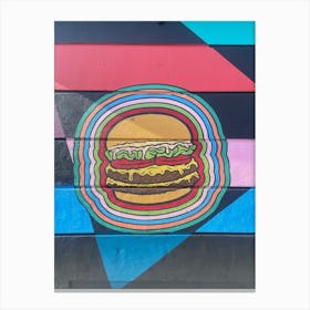 Burger street Art on Melrose Ave Canvas Print