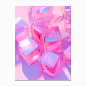 Pink Ice Cubes Canvas Print