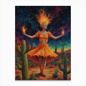 Fire Dancer 1 Canvas Print